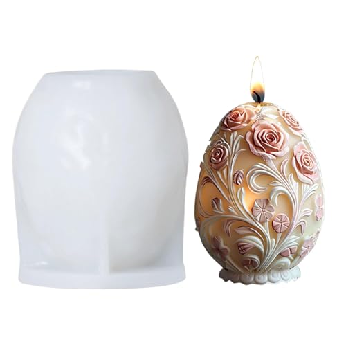 Kerzenform in Eiform, Silikonform für Eier, Kerzenformen für Ostereier, geschnitzte Blumen, Eierkerzenform, Silikonform für Wachskerzen Kerzenform in Eiform, Silikonform für Eier, Kerzenformen für Ostereier, geschnitzte Blumen, Eierkerzenform, Silikonform für Wachskerzen von Générique