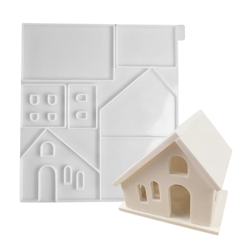 Kerzenformen für Weihnachten – Kerzenhalter | Wiederverwendbare Haus-Kerzenhalterform | Kerzenhalterform mit Sockel | Kerzenständer Form aus Silikon in Hausform | Formenhaus mit Kerzenform Kerzenformen für Weihnachten – Kerzenhalter | Wiederverwendbare Haus-Kerzenhalterform | Kerzenhalterform mit Sockel | Kerzenständer Form aus Silikon in Hausform | Formenhaus mit Kerzenform von Générique