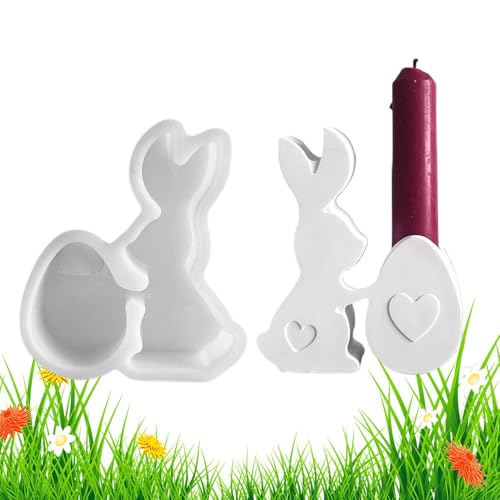 Kerzenhalter Hase, Hase, Kerzenhalter Form | Kerzenständer Epoxidharz Hasenharz, Gips-Silikonform aus Gips aus Zement, Kaninchen für Epoxidharz-Ornamente, Handwerk von Générique