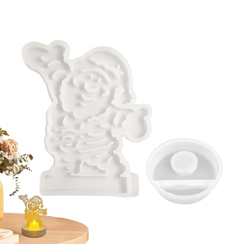 Kerzenhalter Silikonform, Kerzenhalter Formen für Harz | Weihnachtsmann Weihnachtskerzenhalter Form | Windlicht Kerzenhalter Kerzenhalter Duftform Kerzenhalter Form für Weihnachten Haus Tisch von Générique