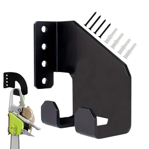 Kettensägenständer – Kettensägen-Organizer | Winkelhäckslerhalter | Robuster Gartenwerkzeug-Organizer | Platzsparendes Design, Lagerregal für Garagenwerkzeuge von Générique