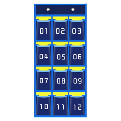 Klassenzimmer-Telefonhalter, Handy-Organizer mit nummerierten Taschentafeln mit Haken, Schulaufbewahrung und Organisation für Handys, Taschenrechner, Stifte, cl Klassenzimmer-Telefonhalter, Handy-Organizer mit nummerierten Taschentafeln mit Haken, Schulaufbewahrung und Organisation für Handys, Taschenrechner, Stifte, cl von Générique