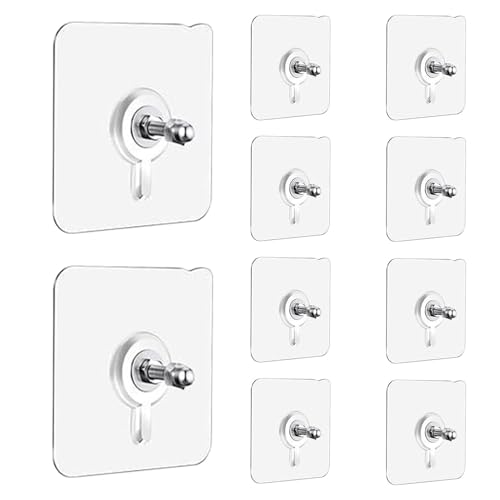 Klebehaken Wandaufhänger Bilderhaken Wandmontagehaken Transparent Dekorative Halterung ohne Bohren für Esszimmer, Schlafzimmer und Büros Klebehaken Wandaufhänger Bilderhaken Wandmontagehaken Transparent Dekorative Halterung ohne Bohren für Esszimmer, Schlafzimmer und Büros von Générique