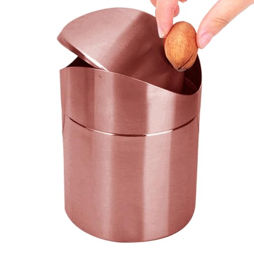 Kleiner Mülleimer mit Schwingdeckel, kleiner Mülleimer mit Schwingdeckel, Abfalleimer aus gebürstetem Edelstahl | Kleiner Abfalleimer mit 1,5 l für enge Räume, Mülleimer für den Einsatz Kleiner Mülleimer mit Schwingdeckel, kleiner Mülleimer mit Schwingdeckel, Abfalleimer aus gebürstetem Edelstahl | Kleiner Abfalleimer mit 1,5 l für enge Räume, Mülleimer für den Einsatz von Générique