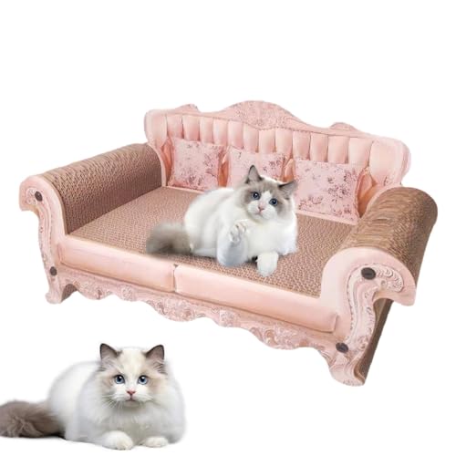 Kratzbett für Katzen – Kratzbrett aus Karton für Katzen | Katzenkratzsofa Schlafsofa Katze | Kratzbrett aus stabilem Karton, Kratzmatte ohne Schmutz für Katzen im Innenbereich von Générique