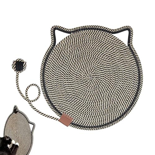Kratzmatte für Katzen – horizontal rund mit Spielzeug Ball | Zubehör für Katzen, Schutz von Möbeln mit Ohrhaken – für Haus, Wohnzimmer, Schlafzimmer Sofa Kratzmatte für Katzen – horizontal rund mit Spielzeug Ball | Zubehör für Katzen, Schutz von Möbeln mit Ohrhaken – für Haus, Wohnzimmer, Schlafzimmer Sofa von Générique