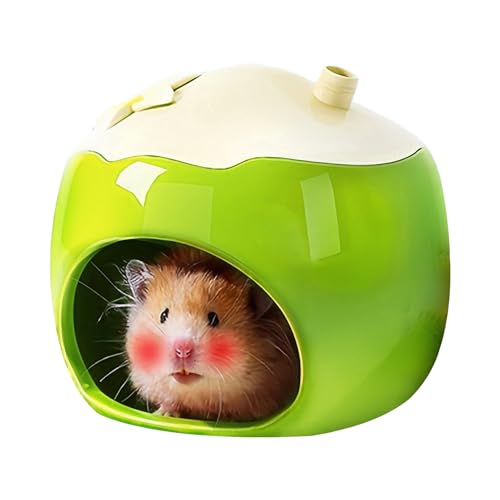 Kühlkeller für Hamster – kleines Tierhaus, Chill für Haustiere | atmungsaktives Versteck mit weichem Innenraum, Sommer-Lebensraum zum Spielen auf einem Schlafbett in M von Générique