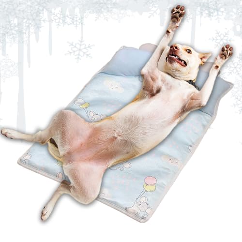 Kühlmatte für Hunde | für frisches für Tiere, Nickerchenmatratze mit Kissen für Haus, Auto, Sofa, nach dem Sport, für den Innen- und Außenbereich, bei warmem Wetter Kühlmatte für Hunde | für frisches für Tiere, Nickerchenmatratze mit Kissen für Haus, Auto, Sofa, nach dem Sport, für den Innen- und Außenbereich, bei warmem Wetter von Générique