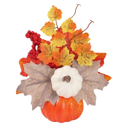 Kürbisdekorationen – Maple Feuers Pumpkin | Herbstdekorationen | künstliche Thanksgiving-Herbstornamente | Tischdekoration für die Ernte zu Hause für die Th Party von Générique