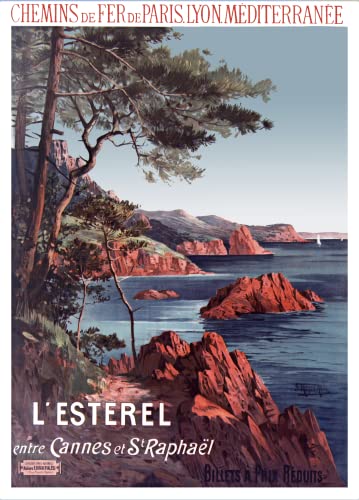 L'Esterel Cannes Saint Raphael Poster, Format 50 x 70 cm, Papier 300 g/m² von Générique