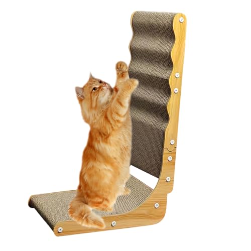 L Shaped Cat Scratcher, Kitten Cardboard Nail Sharpening Board, Compact Interactive Pet Exercise Toy with Textured Top for Mental Stimulation Physical Play Training Indoor von Générique