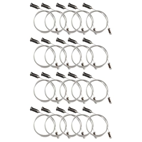 LED Panel Light Pendelleuchte, Kabel, Kronleuchter Draht, Seil Kit, High Strength Hanging Hardware for Ceiling Mount Fixtures in Hotel Office and Bedroom, 39,37 Zoll, 20 Stück von Générique