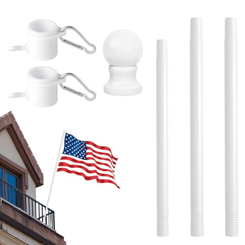 LKW Fahnenmast Montage Set, Edelstahl Fahnenmast | Vielseitiger und robuster Fahnenmast für LKW - Fahnenmast Hardware Set Fahnenmastringe, Fahnenmasten für von Générique