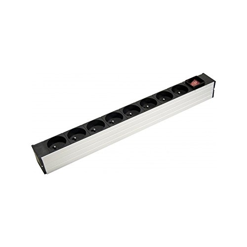 'Logon tups031 8 AC Outlet (S) Black Power Distribution Unit (PDU) – Power Distribution Units (PDUs) (Switched, Aluminium, Black, 8 AC Outlet (S), 48.3 cm (19)) von Générique
