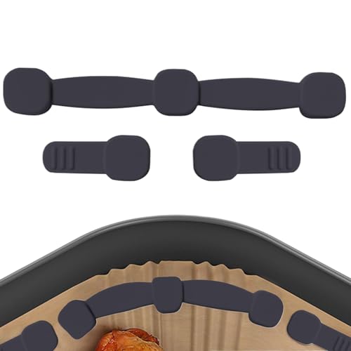 Luftfritteusen-Magnet aus Silikon – Luftfritteusen-Magnete für Pergamentpapier | Halten der Pergamentpapierschnalle verhindert, dass das Papierfutter Lebensmittel und das Elem bedeckt von Générique