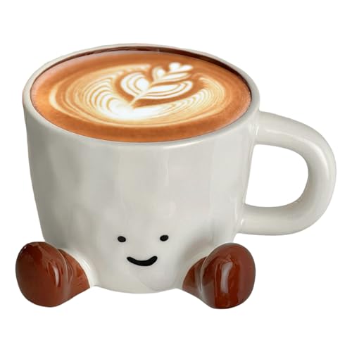 Lustige Kaffeetasse | Originelle Wassertasse mit lustigen Füßen – ästhetisches Wasserglas, dekorative Aufbewahrung von Stiften für Büro Zuhause – Zubehör für Männer und Frauen von Générique