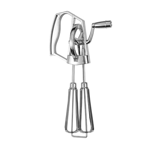 Manueller Schneebesen mit Drehfunktion | Handmixer | Handmixer | Handmixer für die Küche drehbar | Handmixer mit Kurbel | Antihaft-Eierbesen aus Edelstahl | Küchenhandmischer von Générique