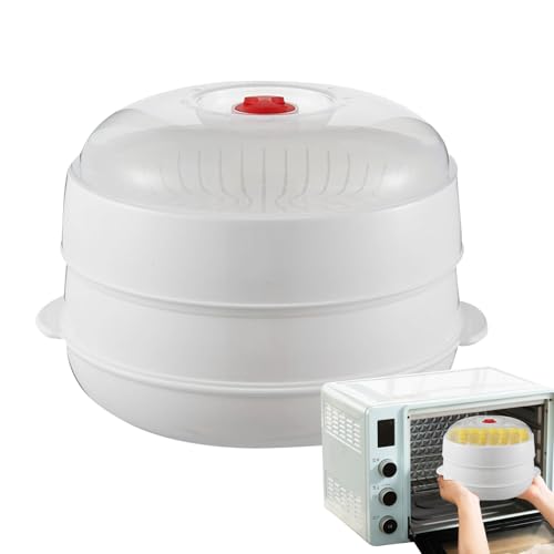 Mikrowellen-Dampfgarer für mit Deckel und Tablett – Dampfgarer für Fisch – Warmhaltebehälter für Gemüsegerichte, Fleisch, Ravioli, Pasta, Mais von Générique