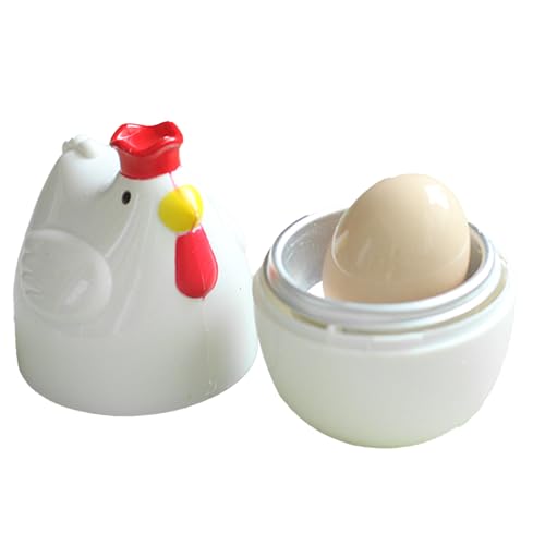 Mikrowellen-Eierkocher, Mikrowellen-Eierkochtopf, Eierkocher, Mikrowellen-Eierkocher, tragbarer Antihaft-Mikrowellen-Küchenhalter in Hühnerform zum Kochen von Générique