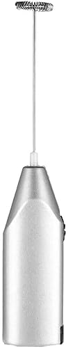 Milchaufschäumer Milchaufschäumer Elektrischer Milchaufschäumer Batteriebetriebener Handmixer Milchaufschäumer Milchschaum Eiermischer für Milchkaffee (Silber) von Générique
