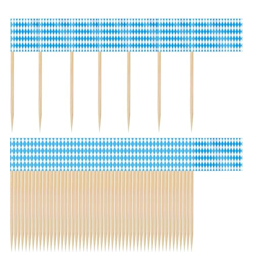 Mini-Flagge, Flaggen-Toothpick, 5,6 x 0,98 x 1,38 cm, 100 Stück, Oktoberfest-Picks, Cupcake-Topper und bayerische Essstäbchen, Dekoration für Essen, Küche, Cocktail, Appetizer Mini-Flagge, Flaggen-Toothpick, 5,6 x 0,98 x 1,38 cm, 100 Stück, Oktoberfest-Picks, Cupcake-Topper und bayerische Essstäbchen, Dekoration für Essen, Küche, Cocktail, Appetizer von Générique
