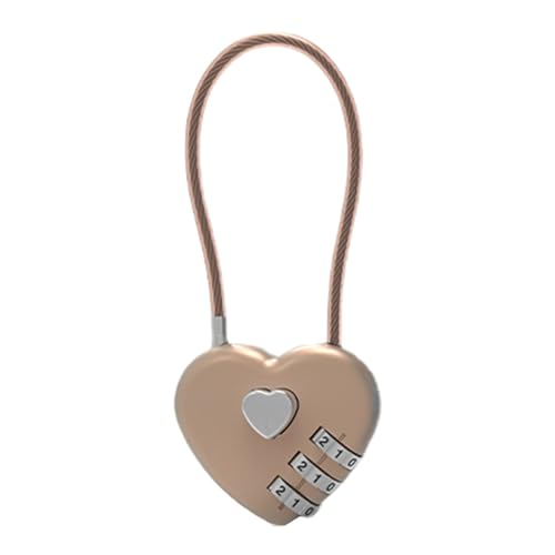 Mini-Kombinationsschloss - 3-stelliges Zahlenschloss Gepäckschloss | Sicherheitsschloss in Herzform, Mini Krebuchstag Rucksack, Sicherheitsverriegelung für Koffertaschen Schrank Mini-Kombinationsschloss - 3-stelliges Zahlenschloss Gepäckschloss | Sicherheitsschloss in Herzform, Mini Krebuchstag Rucksack, Sicherheitsverriegelung für Koffertaschen Schrank von Générique