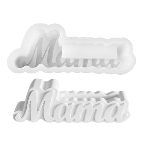 Muttertagsformen für Epoxidharz, Muttertagsharzformen | MAMA Letter Vase Silikon Form | Stifthalter Aufbewahrungsboxform, Blumentopf Silikonform P von Générique