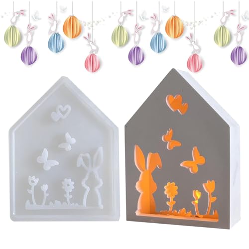 Osterhasen Silikonform, Kaninchen-Kerzenform, niedliche Antihaft-Kerzenform aus Silikon in Hasenform, Schmetterlingsblumen-Harzform, Freigabe-Tischdekoration Osterhasen Silikonform, Kaninchen-Kerzenform, niedliche Antihaft-Kerzenform aus Silikon in Hasenform, Schmetterlingsblumen-Harzform, Freigabe-Tischdekoration von Générique