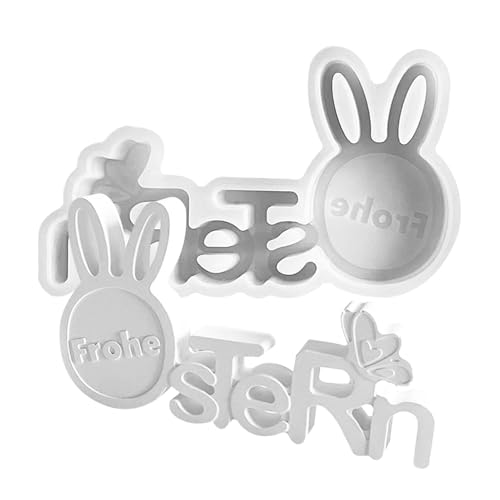 Osterhasenform – Osterhasenform, englische Buchstabenform aus Silikon | Ostern künstliche Blumen Ostern Kerzenkränze Urlaubskränze Kerzenringe, Moisiss von Générique