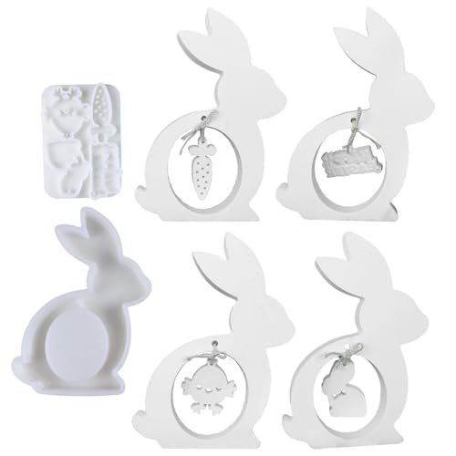 Ostern Kerzenformen Silikonformen Hasenharz Formen Formen Ostern Silikonform Kerzenform Handwerk Mehrzweckhandwerk für Epoxidharz, Kerze, Seife, Beton, Gips von Générique