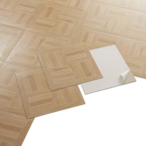 GENERIQUE - PVC Bodenbelag - Selbstklebende Fliesen - Heller Holzboden-Effekt - Beige - 2,04m²/22 Fliesen von GENERIQUE