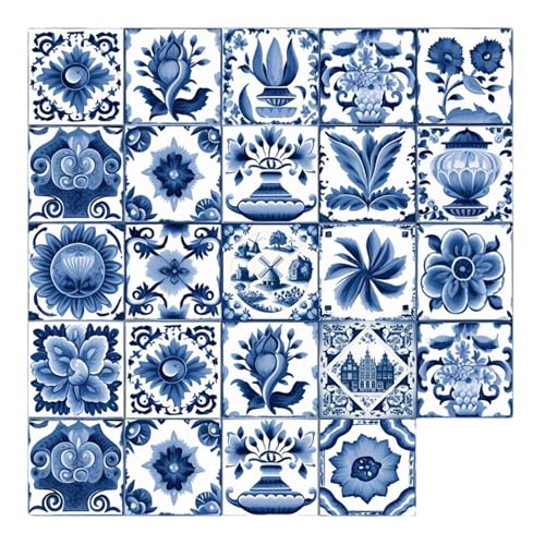 Peel and Stick Sticker, Peel and Tile Sticker, Peel and Stick Tile Sticker, Wall Tile Sticker Tile Tile Tile Portugal Style 24 Stück Peel and Stick Sticker, Peel and Tile Sticker, Peel and Stick Tile Sticker, Wall Tile Sticker Tile Tile Tile Portugal Style 24 Stück von Générique