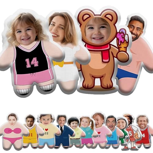 Personalisiertes Gesichtskissen, personalisiertes Kissen mit lustigem Gesichtsfoto, Körperkissen für Rollenspiele, Gedenkkissen, persönliches Geschenk (Fotokissen) von Générique