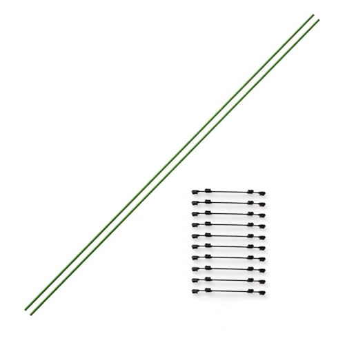 Pflanzteil für die Kreuzunterstützung – House Stakes Set | Faltbarer Metallhalter mit Clips für den Laubhof im Gewächshaus Landschaft des Rasens Orchidee Pflanzen Garten Innen und Boden von Générique