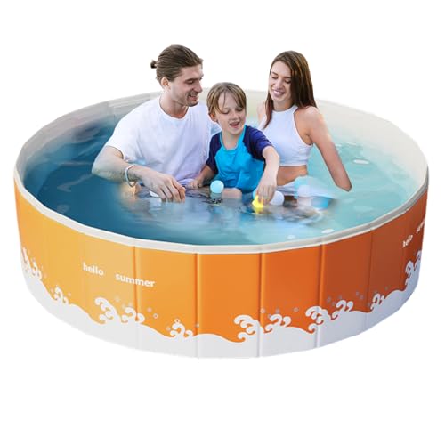 Pool nicht aufblasbar | Faltbarer Pool ohne Aufblasen für Erwachsene – Tragbares Schwimmbecken aus Nylon für Erwachsene und – Garten, Hinterhof, Wasserpartys von Générique