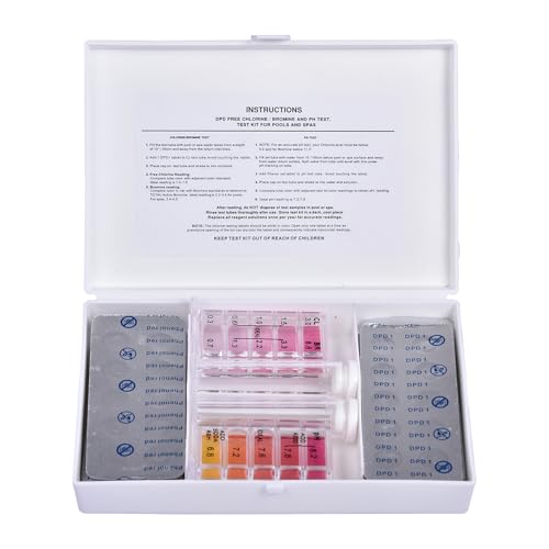 Pooltester-Set – 100 Stück Pool-Wasser-Testnebel | vielseitiges Whirlpool-Zubehör | Wasserbehälter für Chlor pH, Brom, Härte von Générique