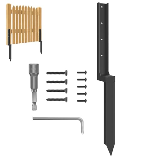 Post Repair Stakes – Heavy-Duty Fence Post Support, Ground Spike for Fence Fixing | Durable Metal Replacement Post Spike, Easy Installation for Leaning Fence Repairs, Ground for Fence Stabiliza Post Repair Stakes – Heavy-Duty Fence Post Support, Ground Spike for Fence Fixing | Durable Metal Replacement Post Spike, Easy Installation for Leaning Fence Repairs, Ground for Fence Stabiliza von Générique