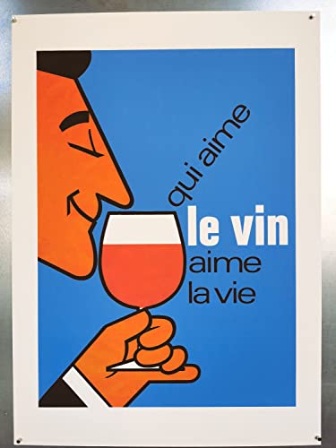Poster "Qui Aime Vin", Format 50 x 70 cm, luxuriöses Papier, 300 g, Verkauf der digitalen Datei HD möglich von Générique