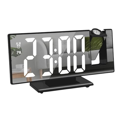 Projektionsalarm erforderlich – 180 ° verstellbare Digitaluhr, LED-Anzeige mit Schlummerfunktion | Projektionsuhr mit großem Bildschirm, vielseitiger Deckenalarmwecker Projektionsalarm erforderlich – 180 ° verstellbare Digitaluhr, LED-Anzeige mit Schlummerfunktion | Projektionsuhr mit großem Bildschirm, vielseitiger Deckenalarmwecker von Générique