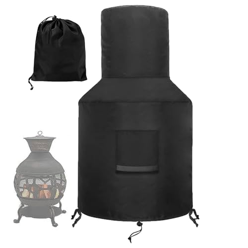 Protector Chiminea Outdoor-Zubehör – staubgeschützte Flammschutzscheibe, UV-Blockerschale | Multifunktionales Grubengehäuse, Streudeckel von Générique