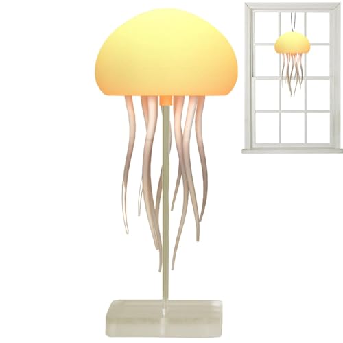Quallenlampe – Quallenlampe | leichte Quallenlampe | schwimmende Quallenlampe | Stimmungslicht Qualle mit Sprachsteuerung | wiederaufladbares Nachtlicht | Niedliche Quallenlichter für von Générique