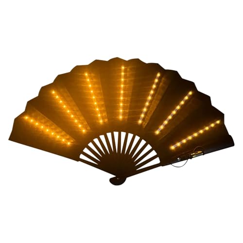Ravee Handventilator LED – Fan für Ravee | Chinesischer LED-Fan von Kung Fu | Ravee Festival Taschen-Fan | tragbarer Faltventilator | Tragbarer Handventilator für Bühne, Bauchtanz, Ravee Handventilator LED – Fan für Ravee | Chinesischer LED-Fan von Kung Fu | Ravee Festival Taschen-Fan | tragbarer Faltventilator | Tragbarer Handventilator für Bühne, Bauchtanz, von Générique