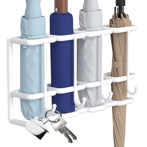 Regenschirm-Organizer für Wand, Regenschirmhalter für Eingangsbereich – Halterung für Regenschirme aus Metall, Wandmontage, 4 Schlitze, Dekoration des Hauses, Haushaltsbedarf, Behälter für Regenschirm-Organizer für Wand, Regenschirmhalter für Eingangsbereich – Halterung für Regenschirme aus Metall, Wandmontage, 4 Schlitze, Dekoration des Hauses, Haushaltsbedarf, Behälter für von Générique