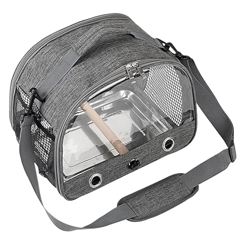 Reisetasche für Vogelträger – tragbare Tiertrage mit Stange und stehendem Tablett | Leichter atmungsaktiver Käfig für Wellensittiche Parakets Conure Gentoo Perroot, Outdoor-Reisezubehör V Reisetasche für Vogelträger – tragbare Tiertrage mit Stange und stehendem Tablett | Leichter atmungsaktiver Käfig für Wellensittiche Parakets Conure Gentoo Perroot, Outdoor-Reisezubehör V von Générique