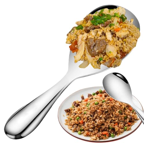 Reislöffel - Reispalette Löffel | Reislöffelpalette | Reisspatel aus Edelstahl | Reis Servierlöffel | Große Reispalette aus verdicktem Metall | Apfel-Server Reislöffel - Reispalette Löffel | Reislöffelpalette | Reisspatel aus Edelstahl | Reis Servierlöffel | Große Reispalette aus verdicktem Metall | Apfel-Server von Générique