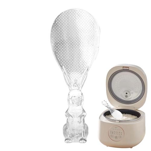 Reislöffel – Servierschaufel Hase, transparent, stabiler Küchenlöffel für Salat, Suppe, Kochen, Servieren, Buffet und Gebäck von Générique