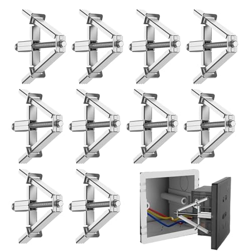 Reparaturgerät für Unterputz-Anschlussgehäuse – 10 Stück Reparaturklammern für Steckdosen-Gehäuse, Reparatur Typ 86/118 für mechanische Projekte von Générique