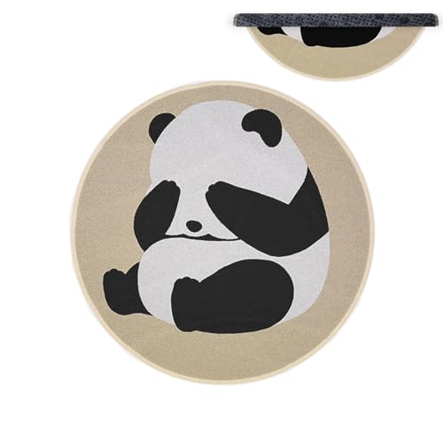 Runder Panda-Teppich aus Plüsch, rutschfest, waschbar, weicher Panda-Teppich für Wohnzimmer und Schlafzimmer, süßer und langlebiger Teppich für Kinderzimmer oder Dekoration Runder Panda-Teppich aus Plüsch, rutschfest, waschbar, weicher Panda-Teppich für Wohnzimmer und Schlafzimmer, süßer und langlebiger Teppich für Kinderzimmer oder Dekoration von Générique