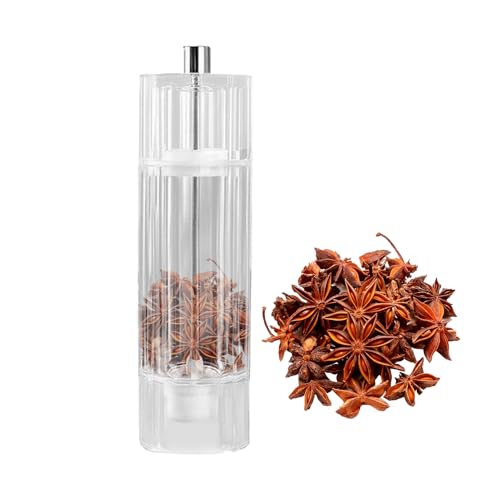 Salt Grinder – Pfeffermühle | Masher Salz verstellbar manuell | Küchenzubehör zum Zerkleinern von Knoblauch und Pfeffer Würzmittel zu Hause Zubereitung Essen Grill Camping von Générique