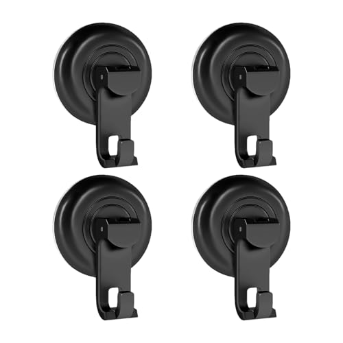 Saughaken für Badezimmer | Saugnapf-Haken für Dusche | 4 x abnehmbarer wasserdichter Aufbewahrungs-Organizer, Handtuchhalter für die Küche aus Glas an der Wand von Générique